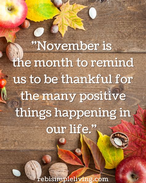 22 Best November Quotes To Inspire Gratitude Rebi Simple Living