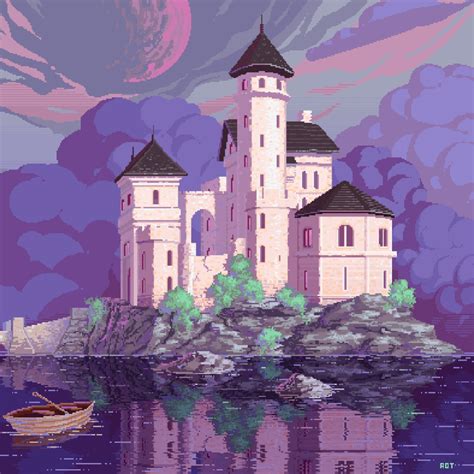 1080x1080 Fantasy Castle Pixel Art 1080x1080 Resolution Wallpaper Hd