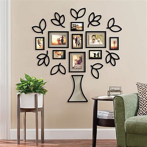 Wallverbs Open Leaf Tree 19 Piece Picture Frame Set In Black Create A
