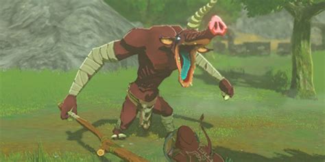 Zelda Breath Of The Wild Clip Shows Moblin Throwing Bokoblin