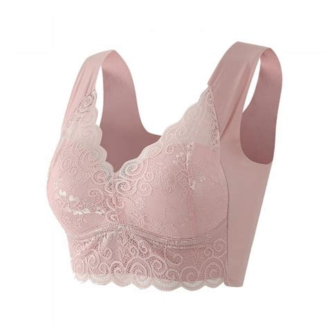 Xmarks Lace Bras For Women Plus Size Lace Gathered Thin Without Steel Ring On Breathable