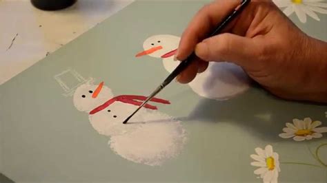 How To Paint A Snowman Youtube