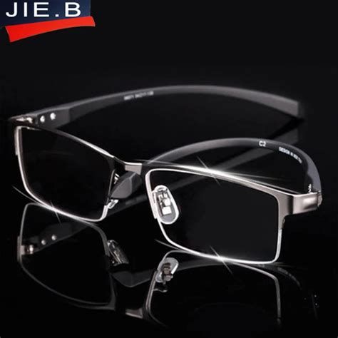 Titanium Alloy Business Men Eyeglasses Frame With Flexible Tr 90 Glasses For Men Eyewear Ip