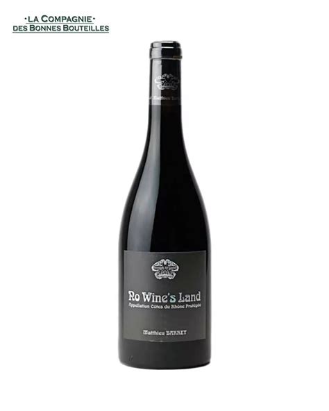 Vin Rouge Matthieu Barret Côtes Du Rhône No Wines Land 2020 75cl La Compagnie Des