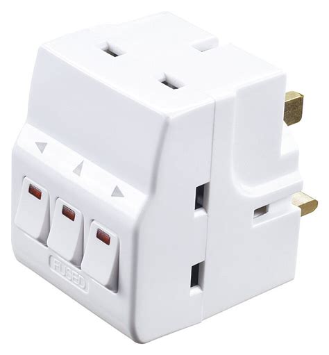 Masterplug Individually Switched Adaptor With 3 Sockets In West End