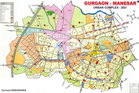 Map Of Gurgaon City Sector Wise Wall Of China Map