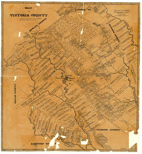 Map Of Victoria County Side 1 Of 1 The Portal To Texas History
