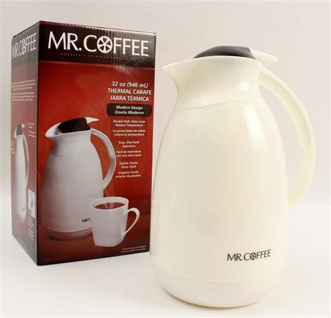 Mr Coffee 32 Oz Thermal Carafe Double Wall Glass Liner Plastic Outer
