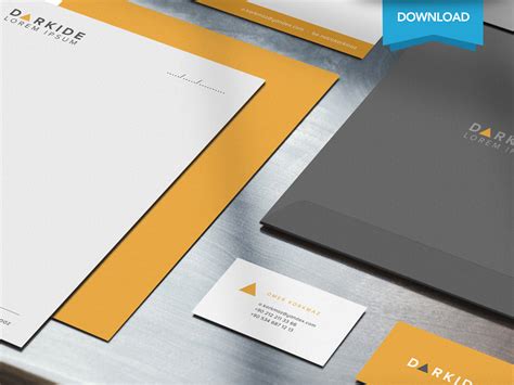 Download Free Corporate Identity Mockup by Ömer Korkmaz on Dribbble