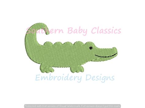 Alligator Gator Mini Fill Machine Embroidery Design Crocodile Mascot