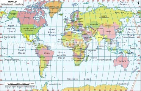 World Map With Coordinates Map World Longitude Maps Of The World And