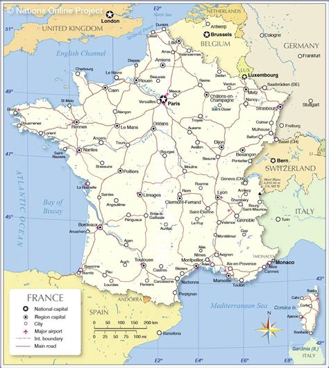 Los Aeropuertos Internacionales En El Mapa De Francia Francia