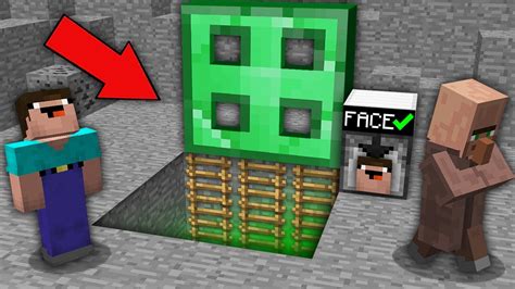 Minecraft Noob Vs Pro Only Noob Can Open This Large Emerald Trapdoor