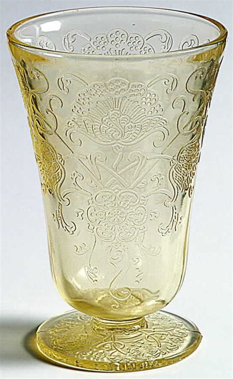 Florentine Yellow Oz Footed Tumbler By Hazel Atlas Replacements