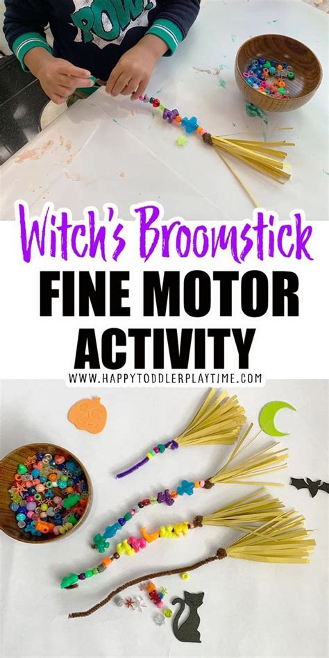 Witchs Broomstick Fine Motor Activity Happy Toddler Playtime