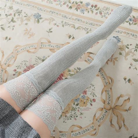 yjsfg house women fashion stockings over knee sockings lace plain leggings thigh high stockings