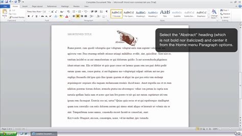 Why do we write abstracts? How to Format an Abstract Page in APA Style - MS Word 2010 ...