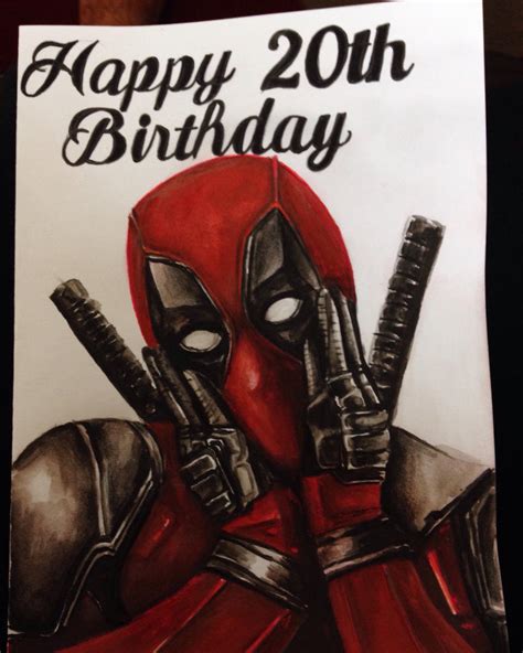 Deadpool Birthday Card By Sophasauras On Deviantart