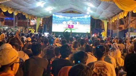 Ribuan Warga Nobar Final Piala Dunia Di Rumah Dinas Bupati Karimun