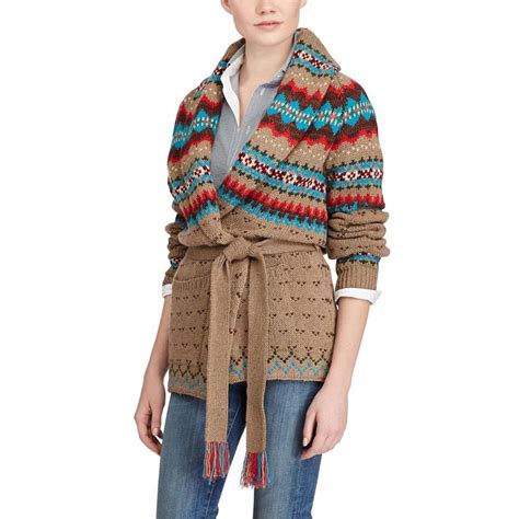 Buy Polo Ralph Lauren Women S Fair Isle Wool Blend Cardigan Starting