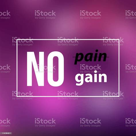 No Pain No Gain Successful Quote With Modern Background Vector Stock