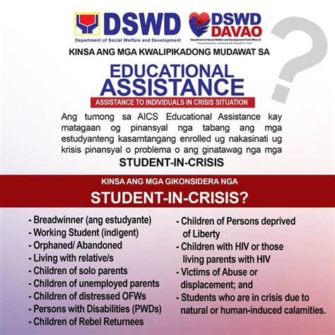 dswd educational cash assistance in region 11 davao owwa member