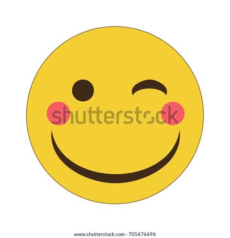 Emoji Emoticon Vector Winking Face Image Vectorielle De Stock Libre