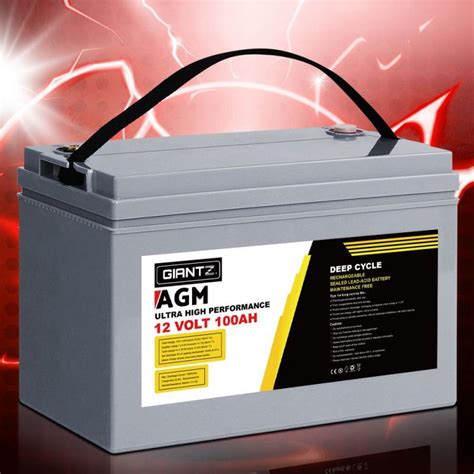 Agm Deep Cycle Battery 12v 120ah Marine Sealed Power Portable Solar