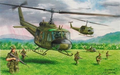 Wallpaper Art Helicopter Bell Uh 1 Huey Hog Iroquois