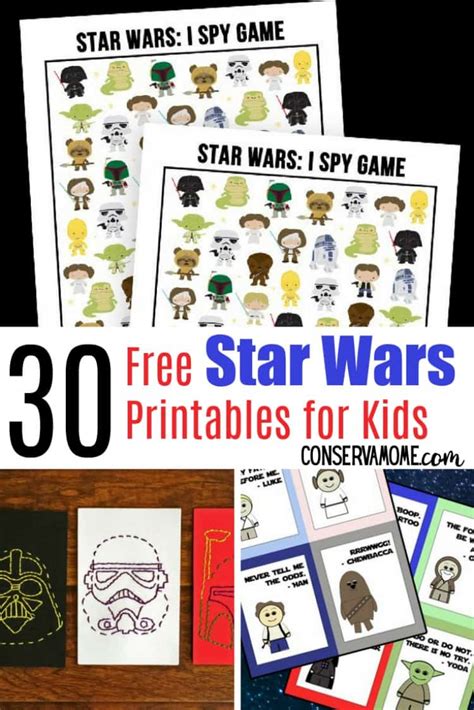 Conservamom 30 Free Star Wars Printables For Kids A