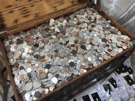 Coins Gold Silver Collection Treasure Chest Set Old Coin Lot Bullion