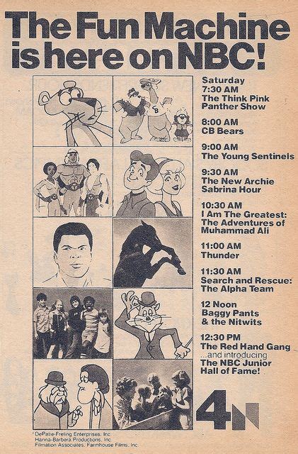 Nbc Saturday Morning Cartoons Ad 1977 Saturday Morning