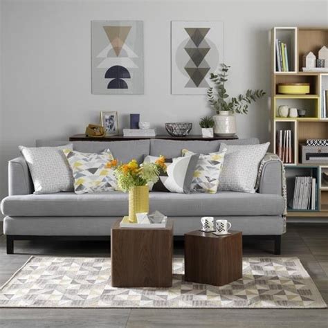 Alwinton Corner Sofa Handmade Fabric Grey Walls Grey
