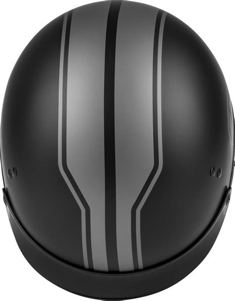 New Gmax Hh 65 Half Helmet Full Dressed Twin Matte Blacksilver Xl 72 5456x Ebay