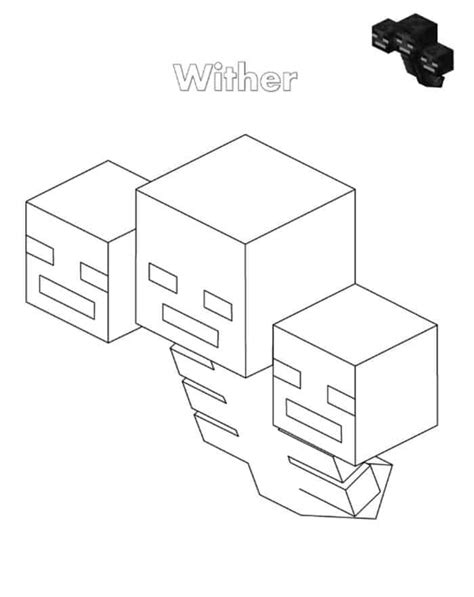 Minecraft Wither Storm Coloring Pages In 2023 Minecraft Coloring