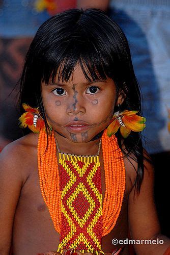 Brazil A Young Karajá Indian Girl Photographed In Pina Recife
