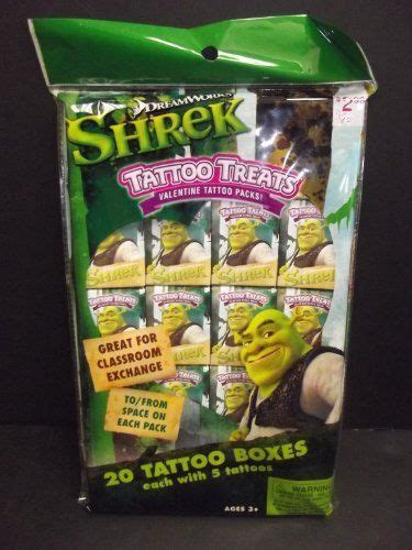 No physical product will be sent. Shrek Valentine Tattoo Treat Boxes favors or party ...