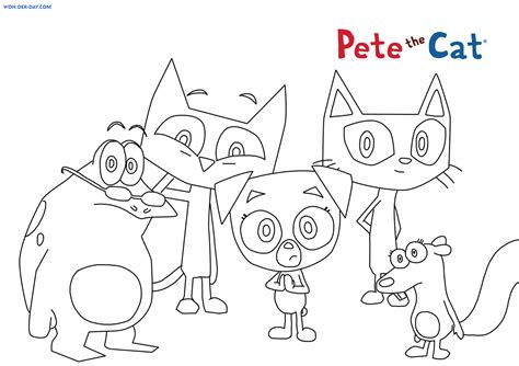Coloring Page Pete The Cat - 270+ SVG PNG EPS DXF File