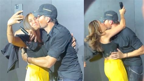 Enrique Shares Passionate Kiss With Fan During Meet Greet And