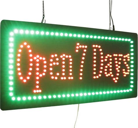 Buy Open 7 Days Sign Topking Signage Led Neon Open Store Window