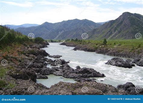The Beauty Of The Altai Mountains In Summer In Good Weather Stock Photo