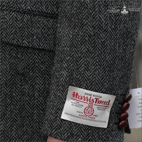 Harris Tweed Grey Herringbone Jacket Cwmenswear