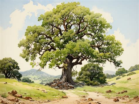 Oak Tree Art Painting Free Stock Photo Public Domain Pictures