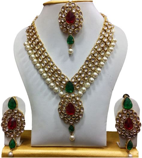 Find details of companies supplying indian jewellery, manufacturing & wholesaling indian jewelleries in india. moKanc Famous Kundan Alloy Jewel Set Price in India - Buy ...