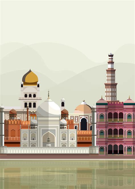 Indian Monuments Drawing