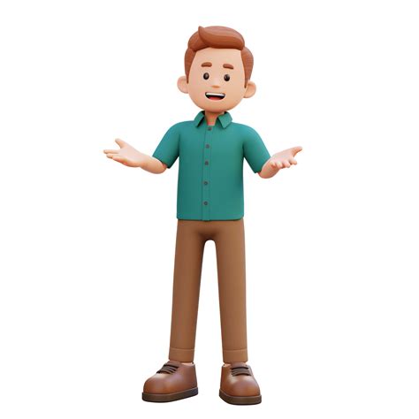 3d Male Character Talking 23377362 Png