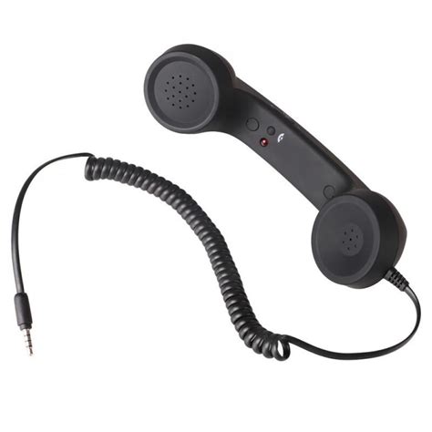 Deepablaze Retro Telephone Handset 35 Mm Wired Mic Receiver For Iphone