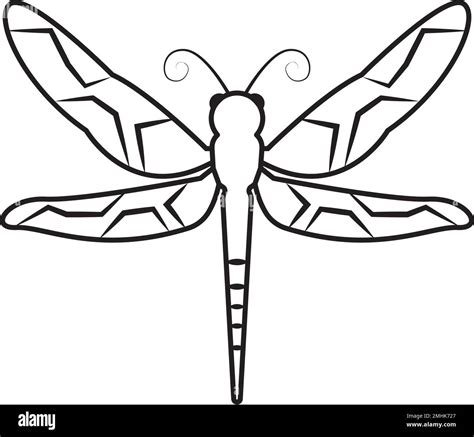 Dragonfly Vector Iconillustration Simple Design Stock Vector Image