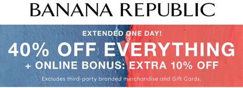 Banana Republic Canada Offers: Today, Save 40% off Everything + Extra ...
