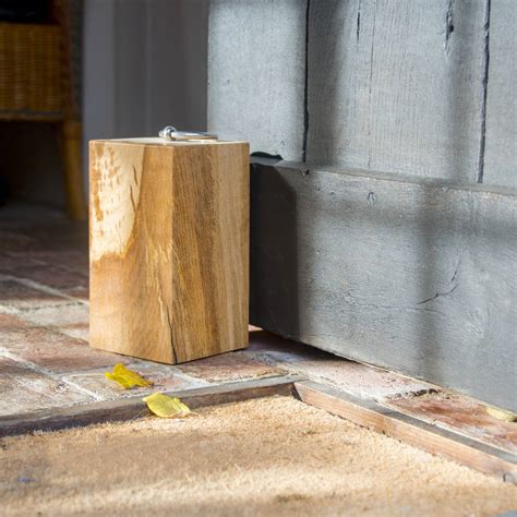 Xtra Large Personalised Oak Door Stops By The Natural Wood Company